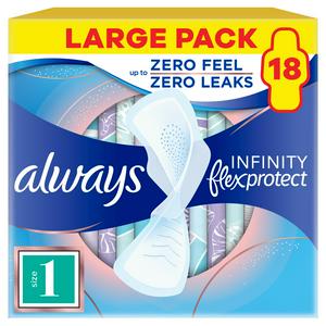 Always FlexProtect Sanitary Towels Normal Size 1 With Wings 18 Pack