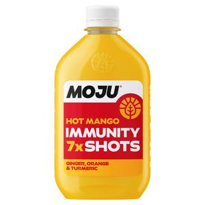 MOJU Hot Mango Immunity Shots x7 Bottle Pack 420ml, imported from the UK