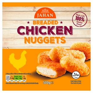 Jahan breaded chicken nuggets 500g pack, UK version