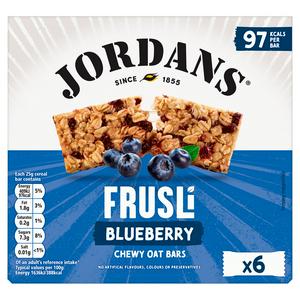 Jordans Frusli Blueberry Oat Cereal Bars 6 x 25g, UK version