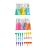 Polka dot birthday cake candles rainbow pastel 24 pack (British brand)