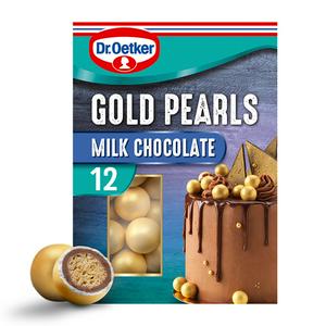Dr. Oetker milk chocolate gold pearls x12 pack - British product