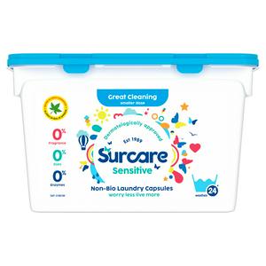 Surcare Sensitive Non Bio Laundry Capsules 24 x 17ml
