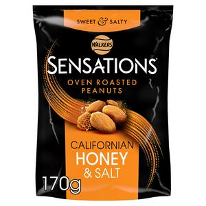 Walkers Sensations California Honey Salt Roasted Peanuts 170g (British brand)