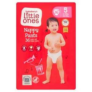 Sainsbury's Little Ones Pants Size 5 36 pack (British brand)