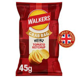 Walkers tomato ketchup grab bag crisps 45g (British brand)