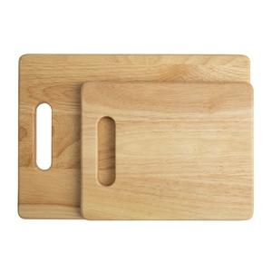Habitat Rubber Wood Chopping Boards Pack of 2 Kitchen Food Prep