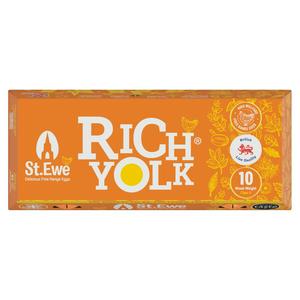 St. Ewe rich yolk free range eggs x10 (British brand)