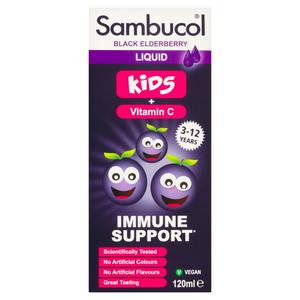 Sambucol Black Elderberry Kids Liquid Vitamin C 120ml (British brand)