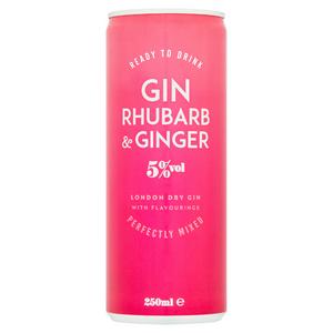 Sainsbury's Gin Rhubarb & Ginger Cocktail 250ml (British brand)