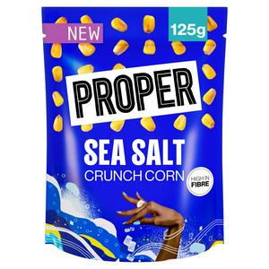 Proper Crunch Corn sea salt 125g, imported from the UK