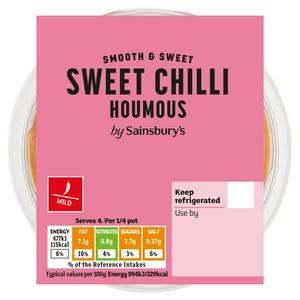 Sainsbury's Sweet Chilli Houmous 200g (British brand)