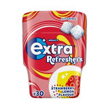 Extra Refreshers Strawberry Lemon Chewing Gum Bottle 30 pieces - British product
