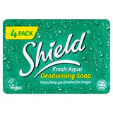 Shield Aqua Soap Bars Pack 4x115g (British brand)