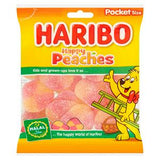 Haribo halal happy peaches gummies bag 100g, UK version
