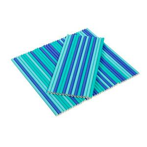 Sainsbury's Mixed Blue Paper Straws 50 Pack (British brand)