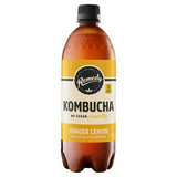 Remedy Kombucha ginger lemon bottle 700ml, imported from the UK