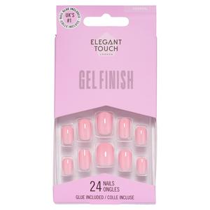 Elegant Touch Gel Finish Nails Perfect Pink Pack of 24