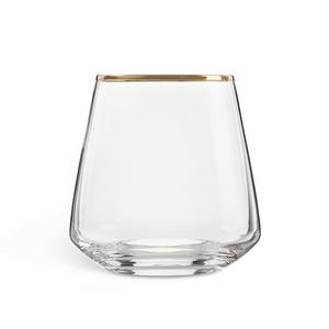 Habitat gold rim tumbler glassware item for drinks 354ml capacity, UK version
