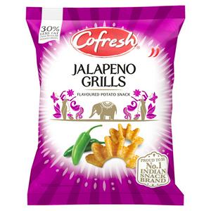 Cofresh Jalapeno Flavour Potato Grills 80g pack, UK version