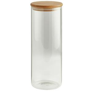 Habitat glass storage jar bamboo lid 1.8L, UK version