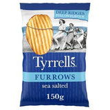 Tyrrells Furrows Sea Salted Sharing Crisps 150g (British brand)