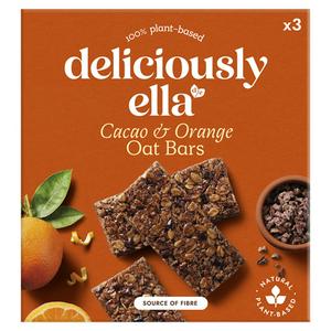 Deliciously Ella cacao orange oat bars 3x50g - British product