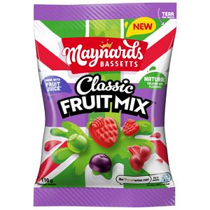 Maynards Bassetts Classic Fruit Mix Fruit Gums 110g