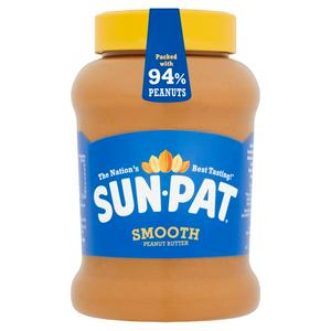 Sun-Pat smooth peanut butter jar 570g (British brand)