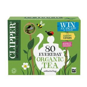 Clipper Organic Everyday Tea bags 80 count - British product