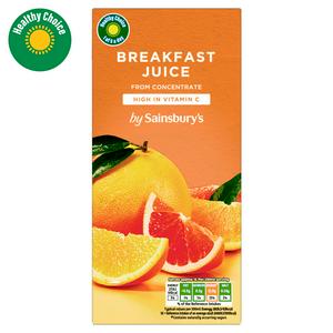 Sainsbury's Jus de Petit Déjeuner Orange Pamplemousse Concentré 1L