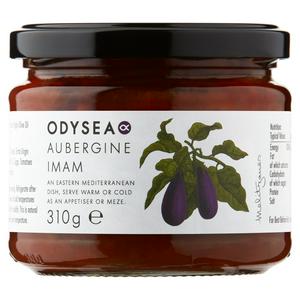 Odysea Aubergine Imam Antipasti 310g jar, imported from the UK