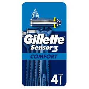 Gillette Sensor 3 disposable razors pack of 4, UK version