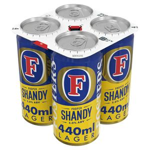 Fosters Proper Lager Shandy Beer Can 4x440ml - British product
