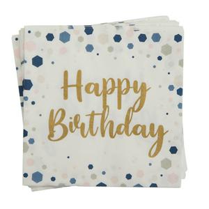 Habitat Happy Birthday Confetti Napkins Pack of 10, UK version