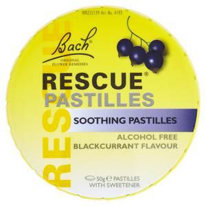 Bach Rescue Blackcurrant Pastilles 50g - British product