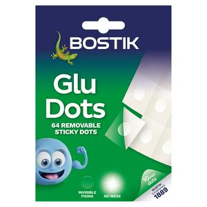 Bostik removable adhesive dots 1cm 64 pack - British product