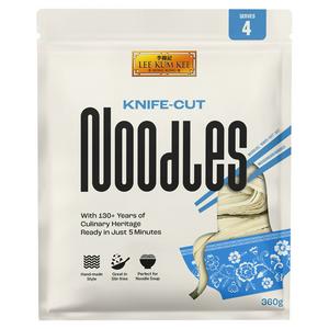 Lee Kum Kee Knife Cut Noodles 360g packet, UK version
