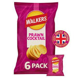 Walkers Prawn Cocktail crisps multipack 150g, imported from the UK