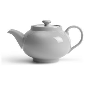 Habitat grey ceramic teapot durable stoneware curved handle, UK version