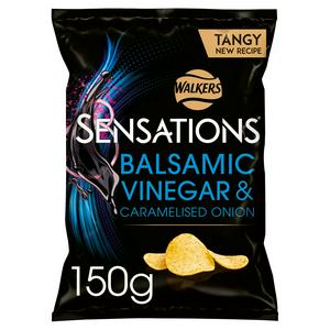 Walkers Sensations crisps balsamic vinegar caramelised onion 150g (British brand)