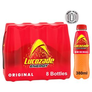 Lucozade Energy Original Glucose Drink Multipack 8 x 380ml