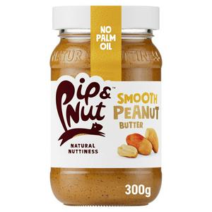 Pip Nut smooth peanut butter jar 300g, imported from the UK