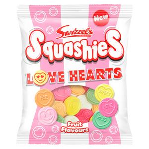 Swizzels Squashies Love Hearts Fruit Flavour Gums 140g