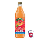 Robinsons Fruit Creations peach raspberry squash 1L, imported from the UK