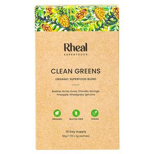 Rheal Clean Greens powder 10 x 5g sachets imported from the UK