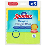 Spontex Magic Effect Microfibre Cloths x3 24.5 x 25cm (British brand)