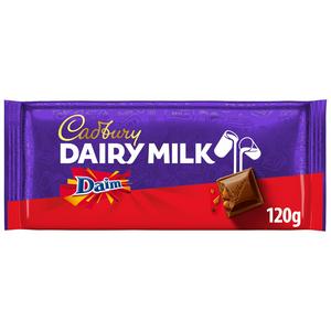 Cadbury Dairy Milk Daim chocolate bar 120g - British product