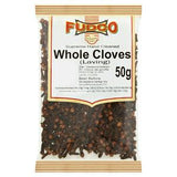 Fudco premium whole cloves 50g sachet packaging - British product