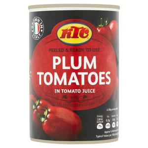 KTC peeled plum tomatoes 400g tin, UK version